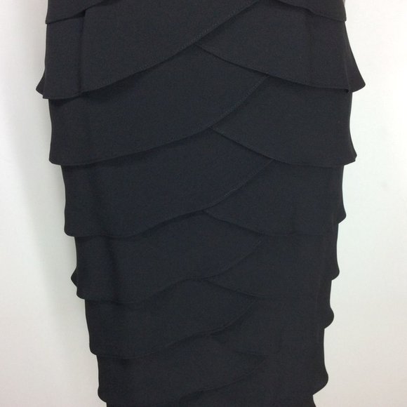 ADRIANNA PAPELL TIERED SHEATH COKTAIL DRESS - Picture 4 of 10